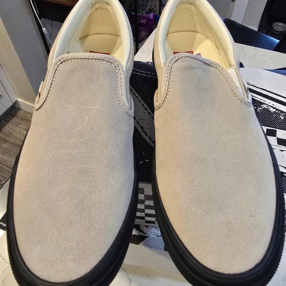 Vans Skate Slip-On Sneakers Shoes Tan/Black VN0A2Z31Y59 Men's US SIZE 11 NEW - Picture 4 of 14